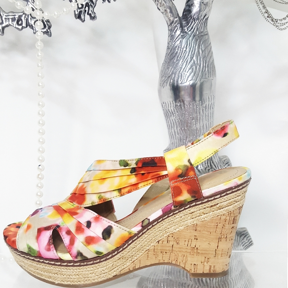 Naturalizer🔥🌞Colorful Wedge Sandals